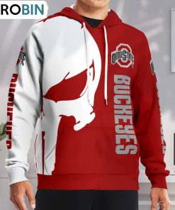 Ohio State Buckeyes Punisher Skull Hoodie and Zip Hoodie, Buckeyes Unique Gifts