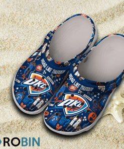 Oklahoma City Thunder NBA Classic Crocs Shoes, Thunder Gifts