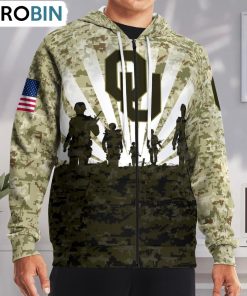 Oklahoma Sooners Camouflage Pattern Hoodie and Zip Hoodie, Sooners Fan Shirt