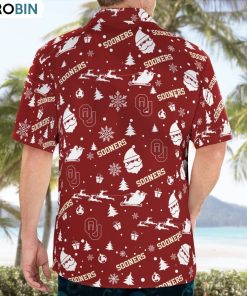 Oklahoma Sooners Christmas Pattern Button Shirt, Oklahoma Sooners Clothing