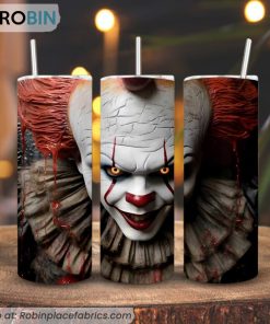 Pennywise 3D 3D Printed Skinny Tumbler, IT ClownTumbler