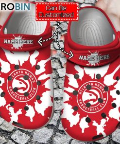 Personalized Basketball Atlanta Hawks Nba Color Splash Print Crocband Crocs Shoes, Atlanta Hawks Shoes