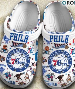 Philadelphia 76ers NBA Basketball Classic Crocs Shoes, Philadelphia 76ers Merch