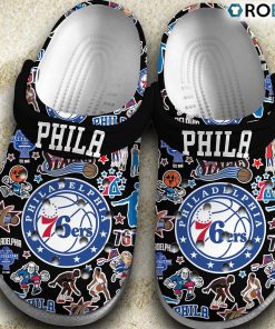 Philadelphia 76ers NBA Basketball Classic Crocs Shoes, Philadelphia 76ers Merchandise