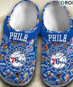Philadelphia 76ers NBA Basketball Classic Crocs Shoes, Philadelphia 76ers Team Gifts