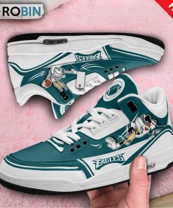 Philadelphia Eagles Bugs Bunny Custom Jordan 3 Sneakers