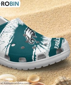 Philadelphia Eagles Ink Splash Crocs Shoes, Eagles Gifts for Fans