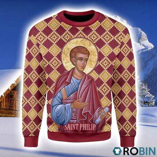 Philip the Apostle Christmas Ugly Sweater 3D