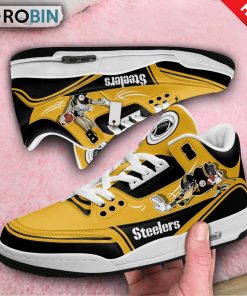 Pittsburgh Steelers Bugs Bunny Jordan 3 Sneakers