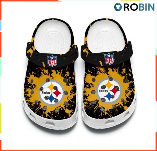Pittsburgh Steelers Custom Classic Crocs, Custom NFL Crocs