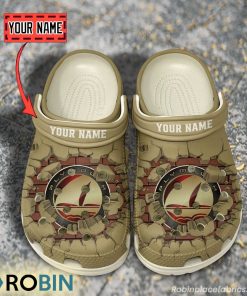 Plymouth Break Cracked Hole Design Crocs Shoes