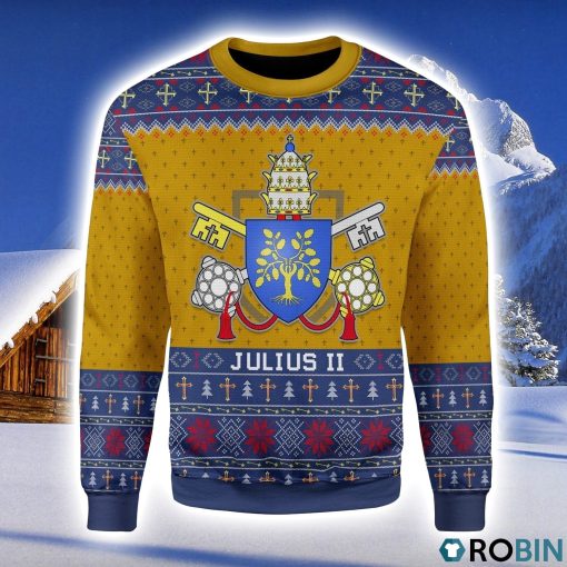Pope Julius II Christmas Ugly Sweater 3D