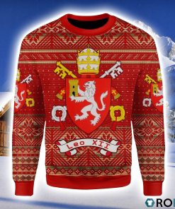 Pope Leo XII Coat of Arms Christmas Ugly Sweater 3D