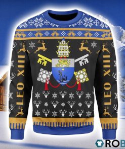 Pope Pius X Coat of Arms Christmas Ugly Sweater 3D