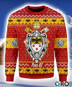 Pope Pius XI Coat Of Arms Christmas Ugly Sweater 3D