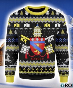 Pope Sixtus V Coat Of Arms Christmas Ugly Sweater 3D