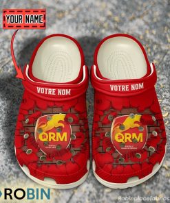 Quevilly Rouen Metropole Break Cracked Hole Design Crocs Shoes