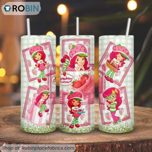 Raspberry Torte Strawberry Shortcake 3D Printed Skinny Tumbler