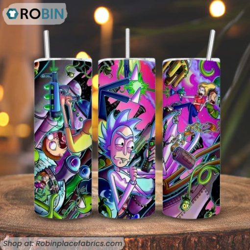 Rick And Morty 3D Printed Skinny Tumbler