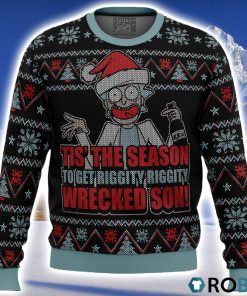 Rick and Morty Tis The Season Ugly Christmas Sweater 3D