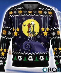 Romantic Nightmare The Nightmare Before Christmas Ugly Christmas Sweater 3D