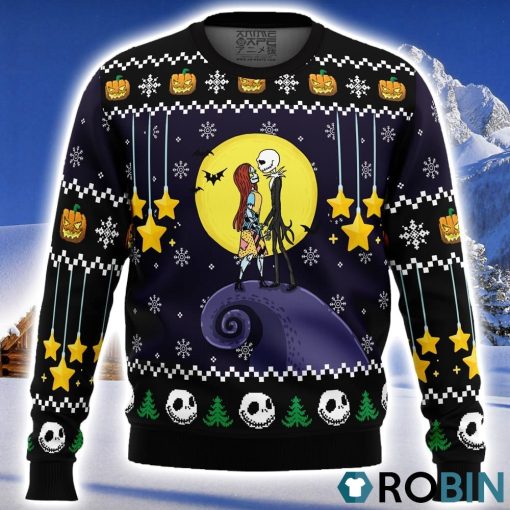 Romantic Nightmare The Nightmare Before Christmas Ugly Christmas Sweater 3D