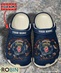 Saab Automobile Break Cracked Hole Design Crocs Shoes