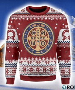 Saint Benedict Medal Christmas Ugly Sweater 3D