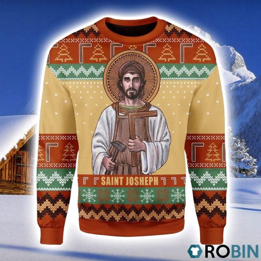 Saint Joseph The Worker Christmas Ugly Sweater 3D