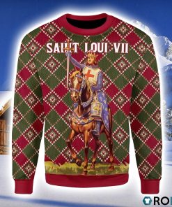 Saint Loui VII Christmas Ugly Sweater 3D Saint Loui VII Christmas Ugly Sweater 3D