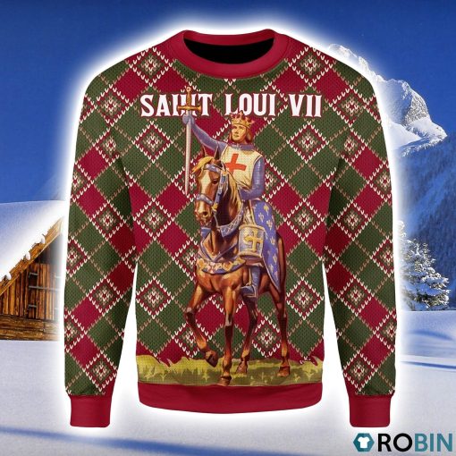 Saint Loui VII Christmas Ugly Sweater 3D