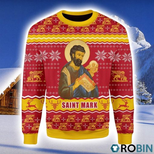 Saint Mark The Evangelist Christmas Ugly Sweater 3D