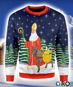 Saint Nicholas Christmas Ugly Sweater 3D