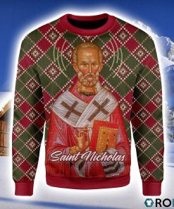 Saint Nicholas Ver2 Christmas Ugly Sweater 3D