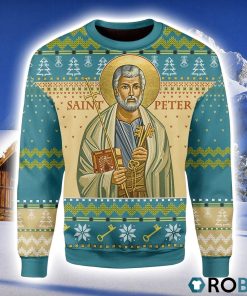 Saint Peter Christmas Ugly Sweater 3D