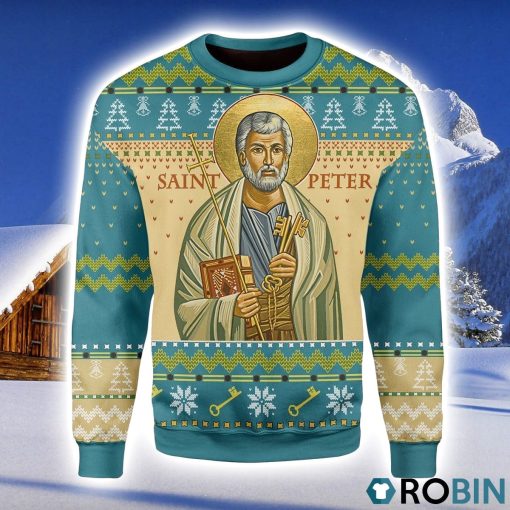 Saint Peter Christmas Ugly Sweater 3D