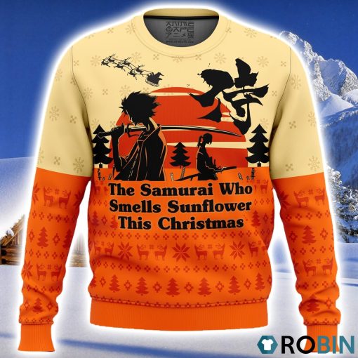 Samurai Champloo The Samurai Who Smells Sunflower This Christmas Ugly Christmas Sweater 3D