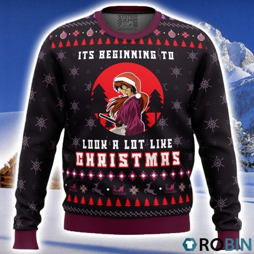 Samurai X Its Beginning To Look a Lot Like Christmas Ugly Christmas Sweater 3D
