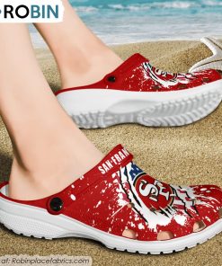 San Francisco 49ers American Flag Pattern Printed Crocs Shoes, San Francisco 49ers Gifts