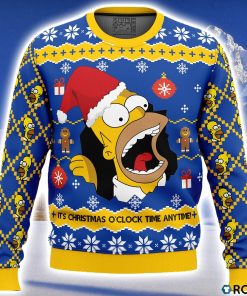 Santa Homer The Simpsons Ugly Christmas Sweater 3D