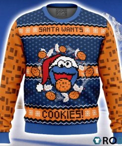 Santa wants cookies! Ugly Christmas Sweater 3D