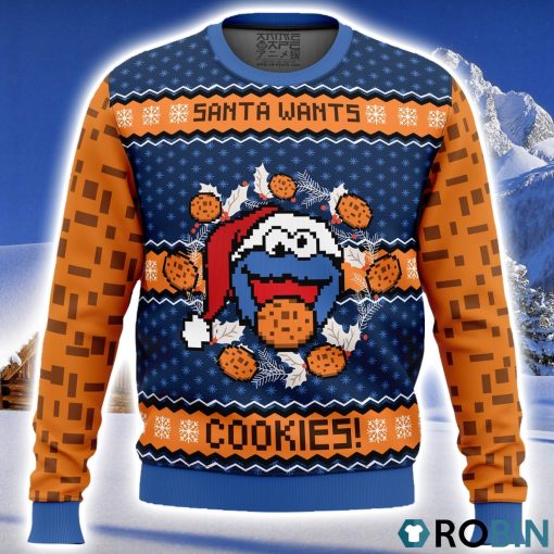 Santa wants cookies! Ugly Christmas Sweater 3D