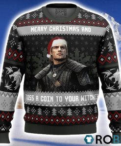 Santa Witcher The Witcher Ugly Christmas Sweater 3D