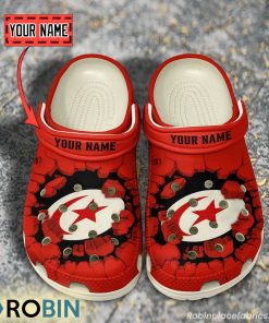 Saracens Break Cracked Hole Design Crocs Shoes