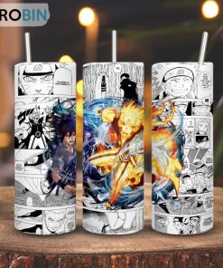 Sasuke Uchiha And Naruto Uzumaki Skinny Tumbler, Naruto Ultimate Ninja Blazing Gift