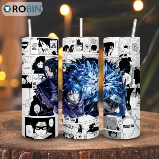 Sasuke Uchiha Naruto Shippuden Skinny Tumbler, Anime Character Gift