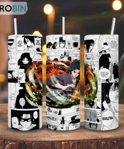 Sasuke Uchiha Samurai Skinny Tumbler, Anime Naruto Shippuden Gifts