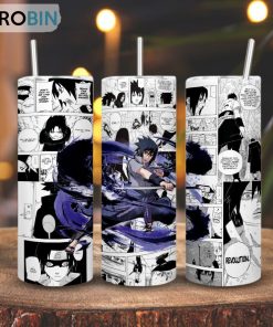 Sasuke Uchiha Skinny Tumbler, Anime Naruto Gift