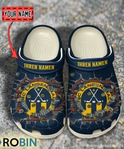SC Langenthal Break Cracked Hole Design Crocs Shoes