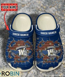 Schwenninger Wild Wings Break Cracked Hole Design Crocs Shoes